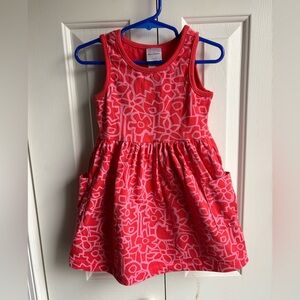 Hanna Andersson Sleeveless Playground Dress Red Floral Print Size 3T (90 cm)